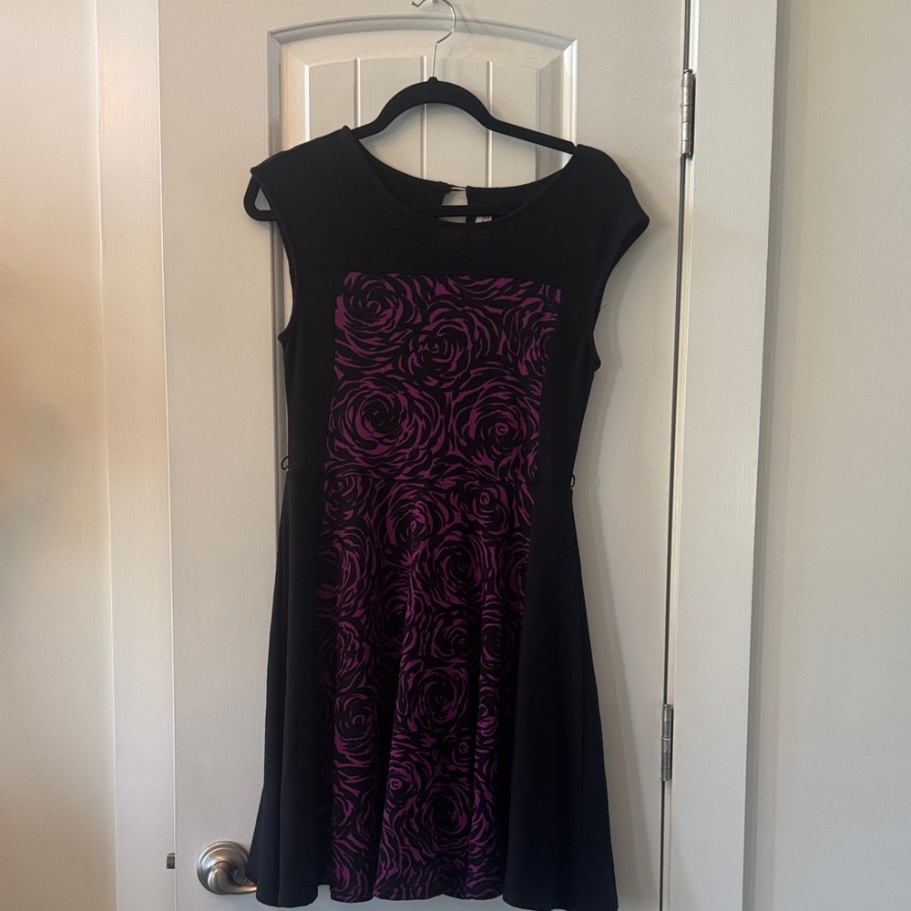 Black and Purple Kids Casual Dress